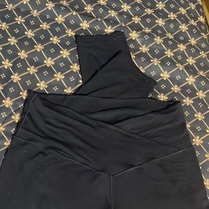 AERIE CROSSOVER LEGGINGS BLACK SIZE LARGE